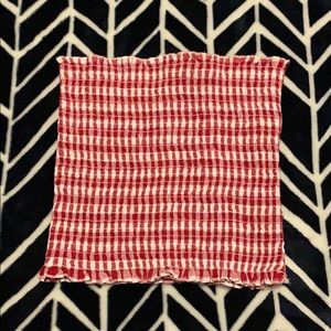 Brandy Melville John Galt Red Gingham Tube Top